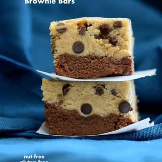 Vegan Cookie Dough Brownies. Gluten-free No Bake