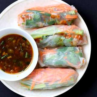Red Curry Tempeh Summer Rolls