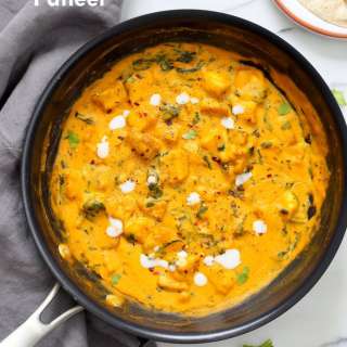 Methi Malai "Paneer" Tofu - Tofu and Greens in Creamy Sauce