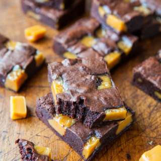 The Ultimate Fudgy Caramel Brownies