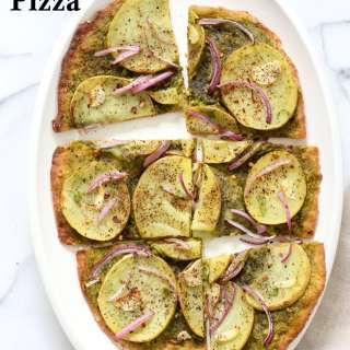 Potato Pesto Pizza - Vegan Pesto Pizza