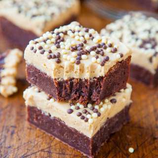 Frosted Peanut Butter Fudge Brownies