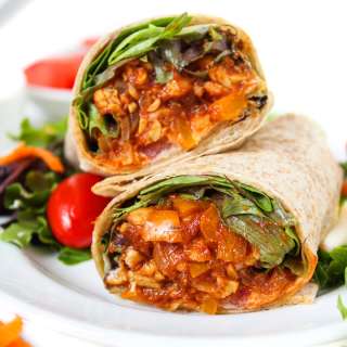 BBQ Ranch Tempeh Wrap (Vegan!)
