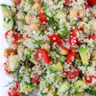 Quinoa Chickpea Salad with Dill Dressing