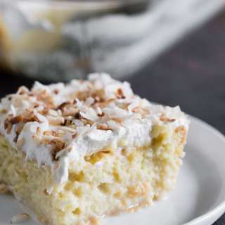 Toasted Coconut Tres Leches Cake