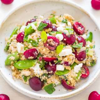 Quinoa, Cherry, and Goat Cheese Salad
