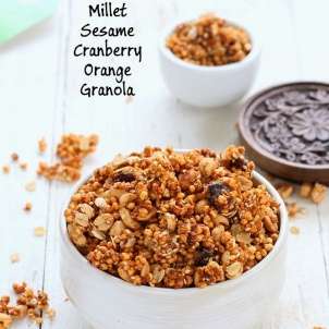Sriracha Quinoa Millet Cranberry Orange Peanut Granola/Trail Mix. Glutenfree Spicy Granola