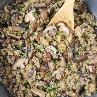 Asian Toasted Quinoa with Mushrooms