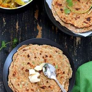 Lauki Paratha - Spiced Opo Squash / Zucchini Wheat Flatbread