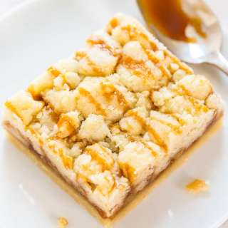 Salted Caramel Buttery Crumb Bars