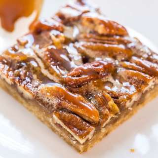 Salted Caramel Maple Pecan Pie Bars