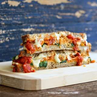 Lasagna Grilled Cheese. Nut-free Soy-free Vegan Recipe