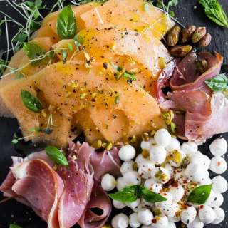 Cantaloupe Caprese Salad