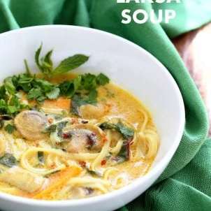Vegan Laksa - Malaysian Curry Laksa Soup Recipe