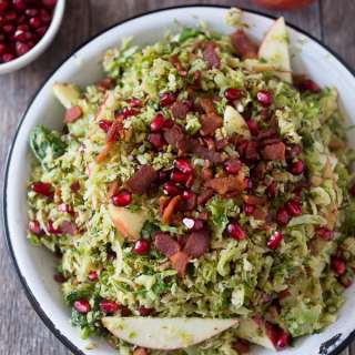 Shaved Brussels Sprout Apple Bacon Salad