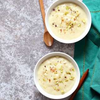 Thandai Phirni - Spiced Rice Flour Pudding