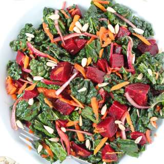Roasted Beet and Kale Salad (Easy!)