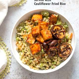 Eggplant & Tofu with Soy Lime Sauce - Baked Eggplant Stir fry