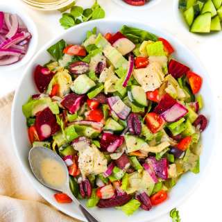 Vegan Greek Salad (Oil-Free!)