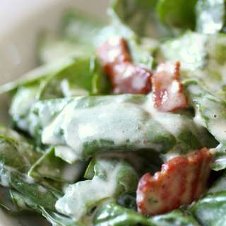 Creamy Bacon Dressing and Greens