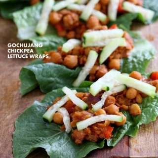 Sweet Spicy Gochujang Chickpea Lettuce Wraps