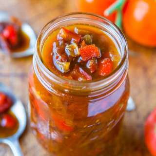 One-Hour Sweet with Heat Tomato and Pepper Chutney (vegan, gluten-free)