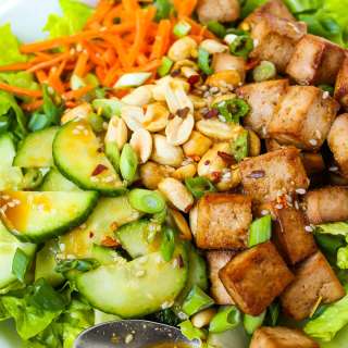 Tofu Salad with Savory Dressing (Easy!)
