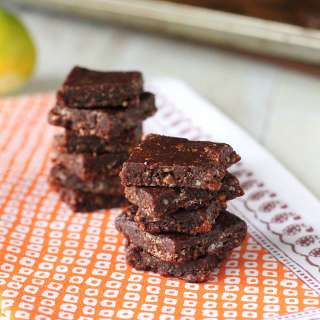 No Bake Chocolate Almond Zesty snack bars, 2 ways. vegan glutenfree