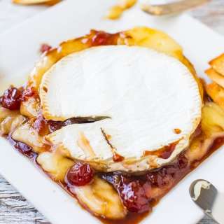The Best Baked Brie with Balsamic Cherries