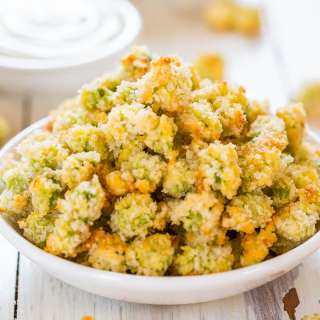 Baked Parmesan Edamame Bites with Creamy Wasabi Dip