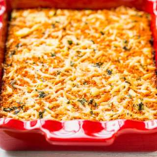 Lightened Up Cheesy Quinoa Lasagna Bake