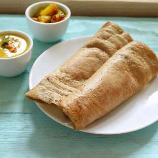 Dosa - Lentil and rice savory Crepes. Vegan Glutenfree