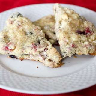Mixed Berry White Chocolate Scones