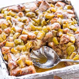 Caramel Apple Cinnamon Roll Bake