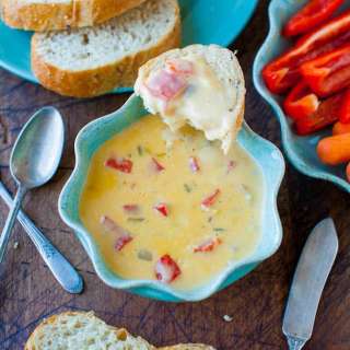 Double Melted Cheese and Red Pepper Dip