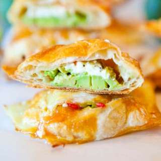 Avocado, Cream Cheese, and Salsa-Stuffed Puff Pastries