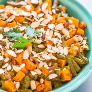 Roasted Butternut Squash Green Bean Casserole