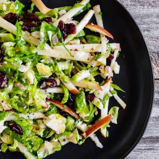 Tangy Brussels Sprout Apple Slaw