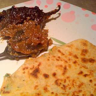 Aloo Paratha (Flat Bread stuffed with Spicy potatoes) Moms recipe.