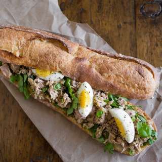 Pesto Tuna Baguette Sandwich