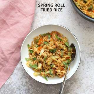 Veggie Spring Rolls Fried Rice