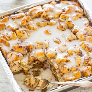 Pumpkin Cinnamon Roll Casserole