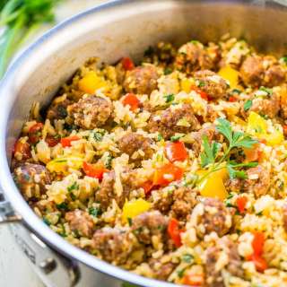 Italian Sausage, Peppers & Onions Skillet