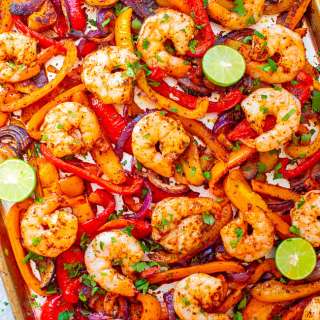 Sheet Pan Shrimp Fajitas