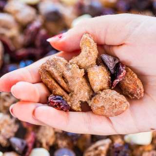 Cinnamon Sugar Candied Nuts Trail Mix