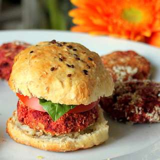 Beet, Oats, Grabanzo Bean/Chickepea Burger Sliders