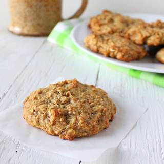 Banana Oatmeal Quinoa Raisin Muffin Top Cookies, Vegan.