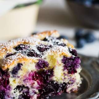 Blueberry Lemon Ricotta Olive Oil Cake