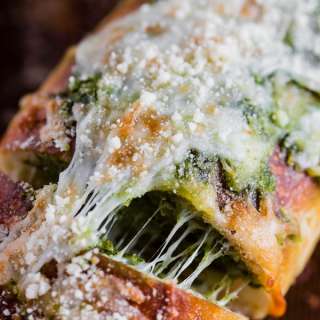 Cheesy Pesto Garlic Bread