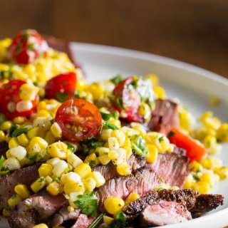 Grilled London Broil with Corn Salsa